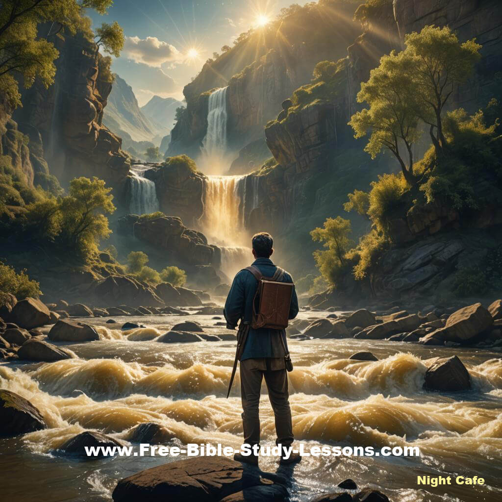 Man standing in river