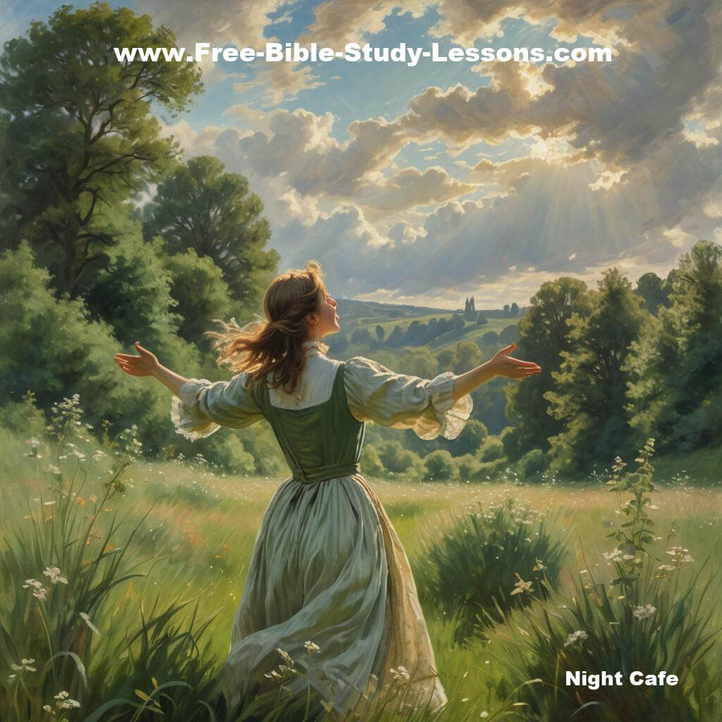 Woman praising God