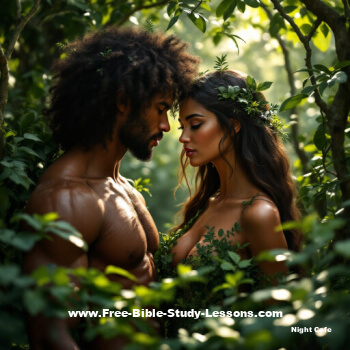 Adam and Eve in Garden of Eden