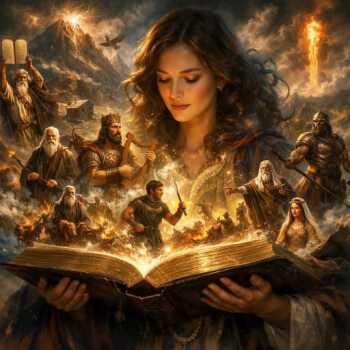 old testament characters coming out of Bible