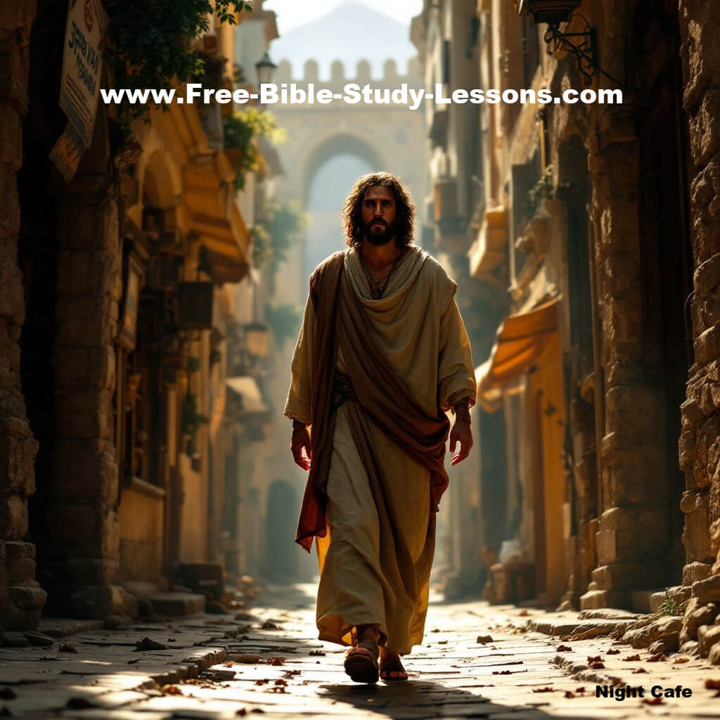 Jesus walking