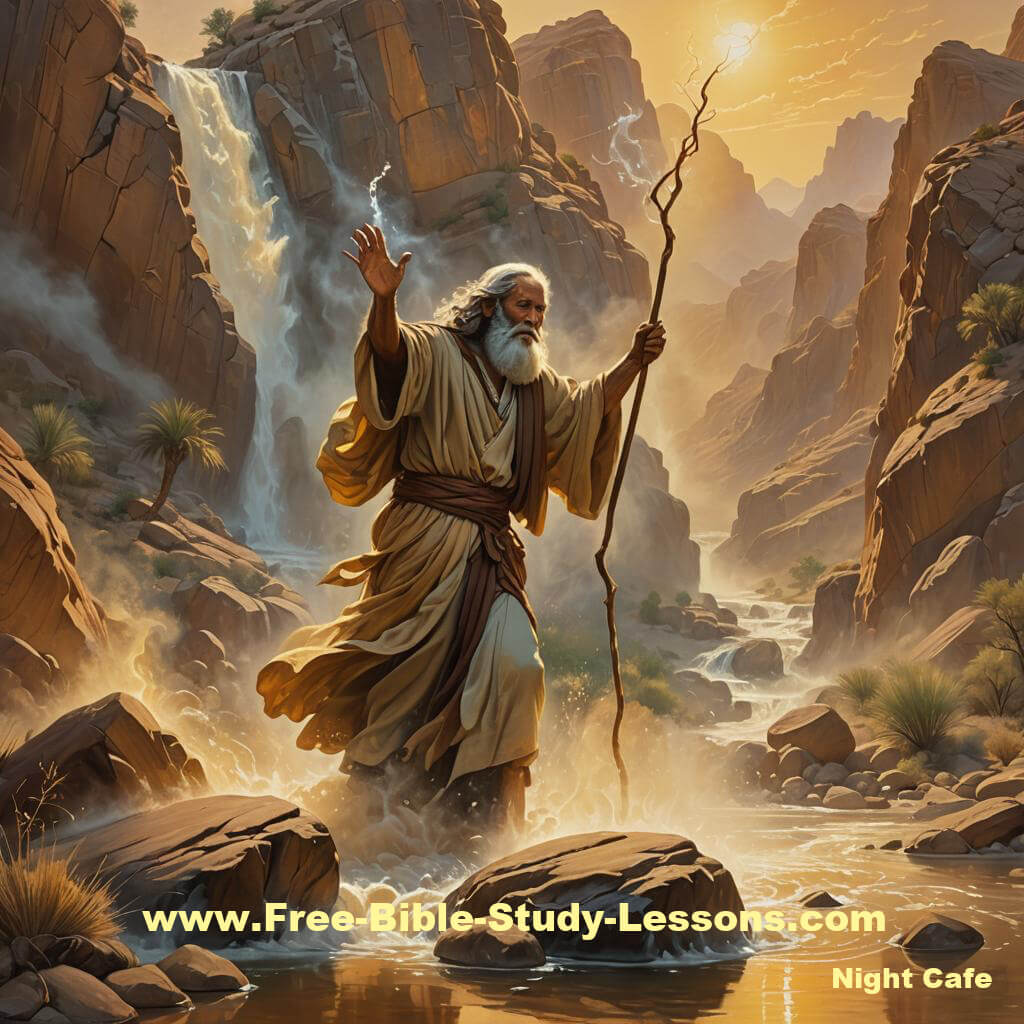 Moses and water from the rock