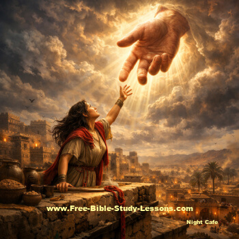 Rahab reaching for Goe