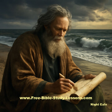 Apostle John writing Revelation