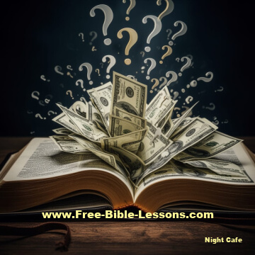 Questions and money coming out of a Bible