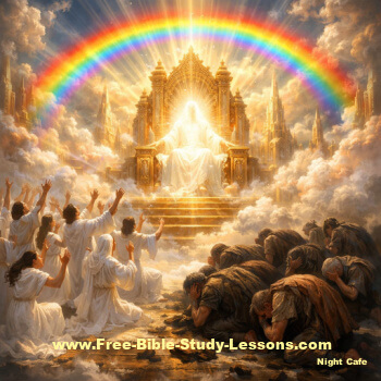 People being judged before God's throne