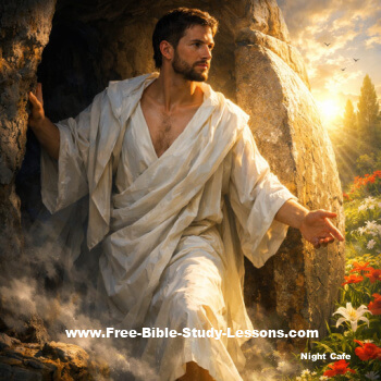 Jesus coming out of the grave
