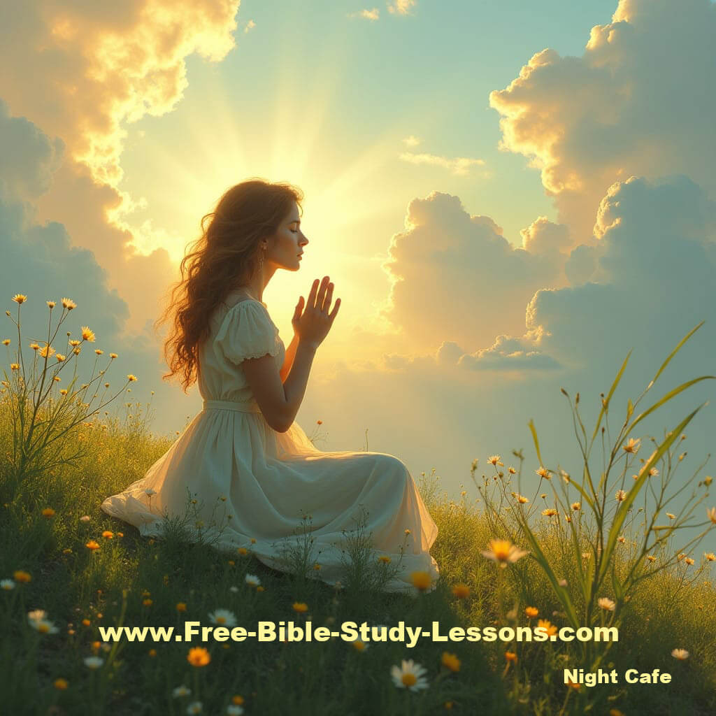 Woman praying for freedom from guilt