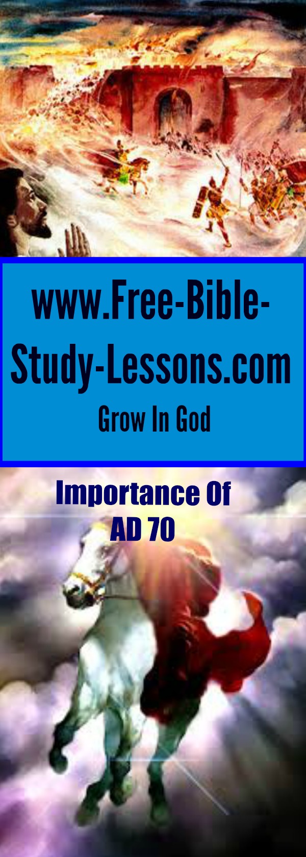 We will never correctly understand into Second Coming if we do not have an understanding of the Judgment Coming of Christ in AD 70.