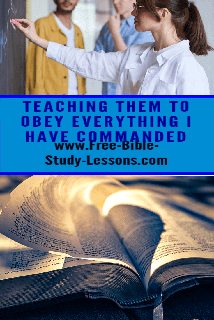 Are we truly fulfilling the Great Commission?  Jesus said to teach people to 'obey everything I commanded.'  Are we selective in our teaching?