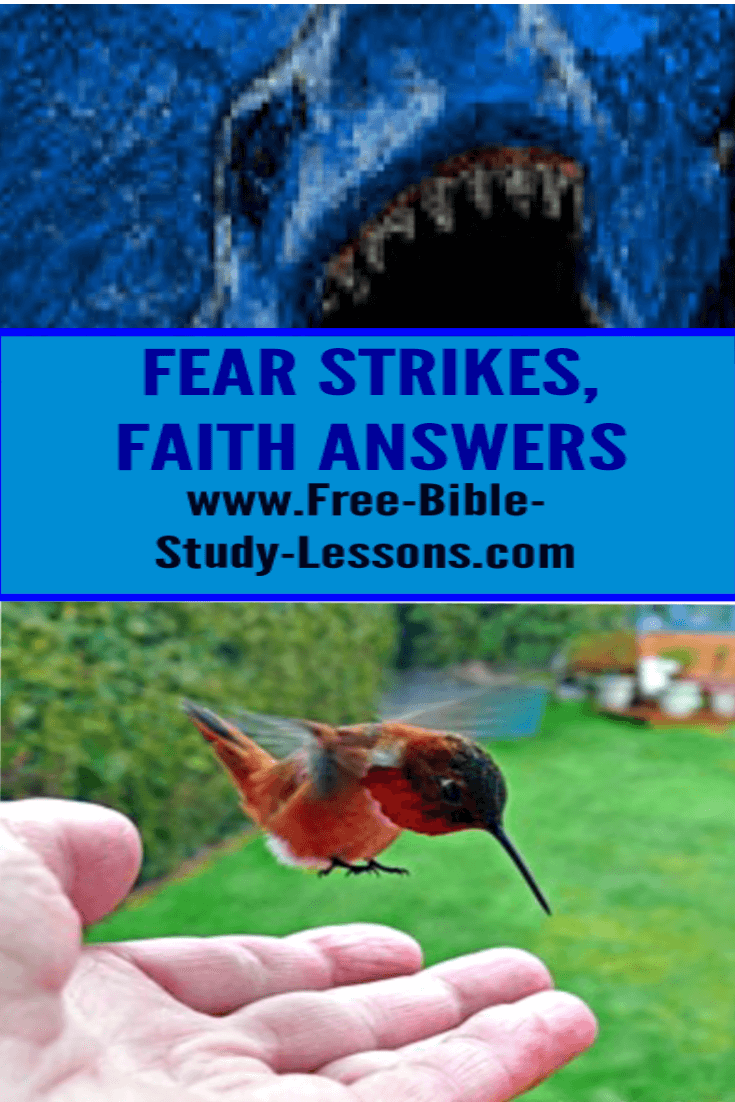 When fear's chilly fingers rap on the doors of our hearts, let faith answer.