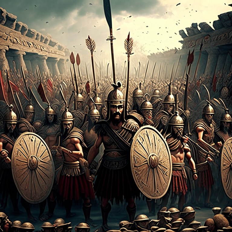 ancient army in battle