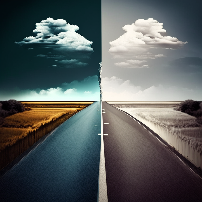 Do we make the choices that please our Father? light and dark identical scenery