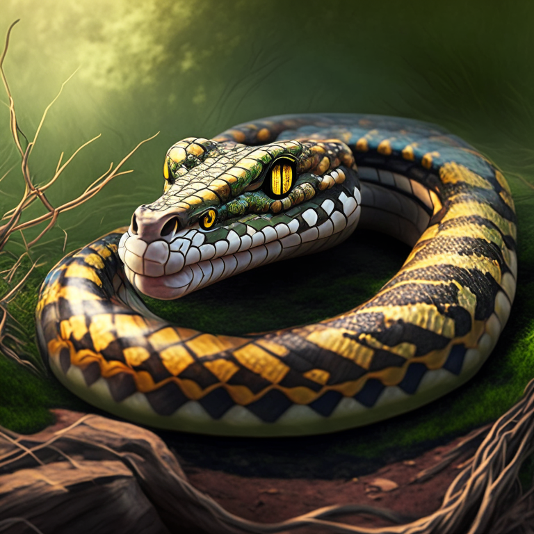 coiled snake