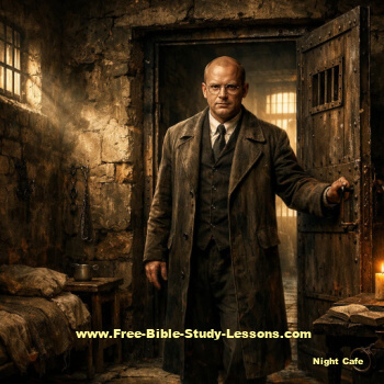 D. Bonhoeffer standing in prison