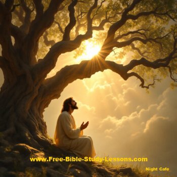 Jesus Praying under a tree