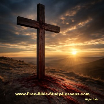 Cross with blood stained earth