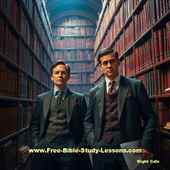 lawyers in a law library