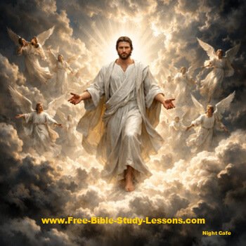 Jesus returning with angels