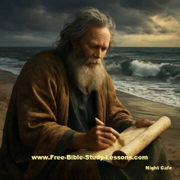 Apostle John writing Revelation